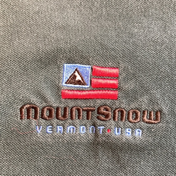 Mens EUC Cutter & Buck Green Polo W/Mount Vermont Ski Resort Logo Medium - Picture 5 of 7